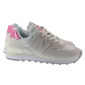 New Balance Trainers Womens 574 Sea Salt and Real Pink