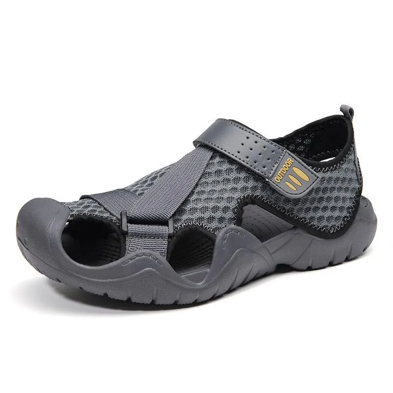 New Casual Men Sandals Summer Mesh Shoes Mens Sandles Outdoor Breathable Comfort Beach Sandals
