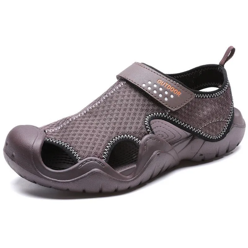 New Casual Men Sandals Summer Mesh Shoes Mens Sandles Outdoor Breathable Comfort Beach Sandals