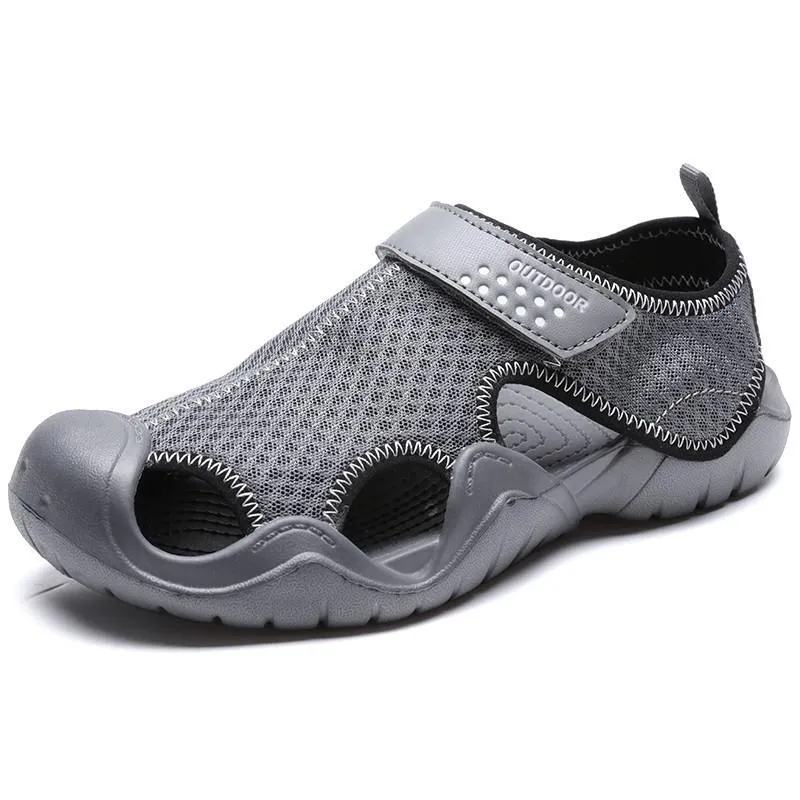New Casual Men Sandals Summer Mesh Shoes Mens Sandles Outdoor Breathable Comfort Beach Sandals
