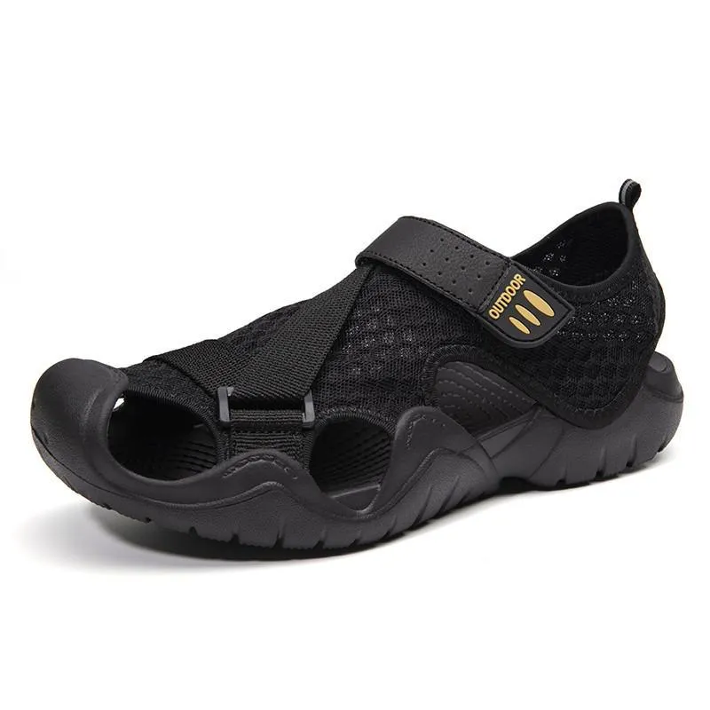 New Casual Men Sandals Summer Mesh Shoes Mens Sandles Outdoor Breathable Comfort Beach Sandals
