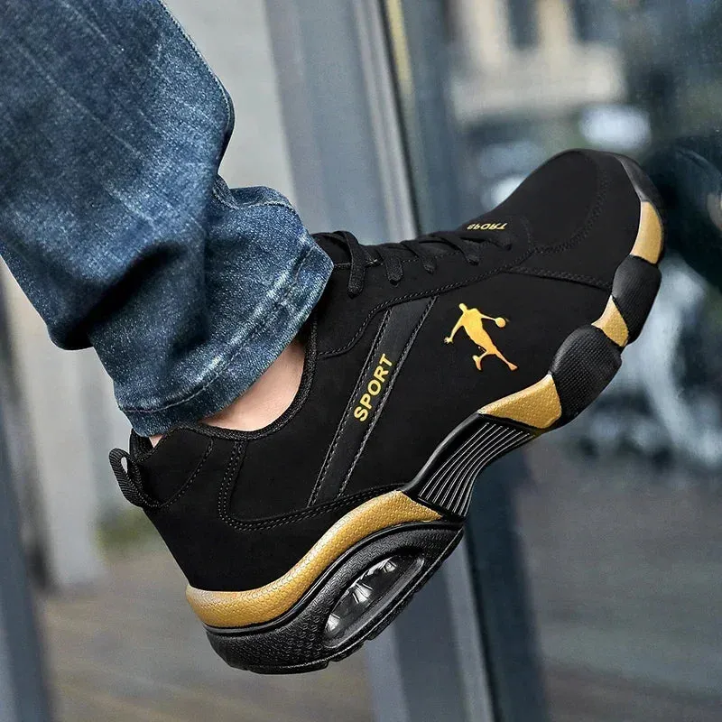New Men's Breathable Sneakers - Comfortable Classic Casual Shoes for Outdoor Walking & Sports