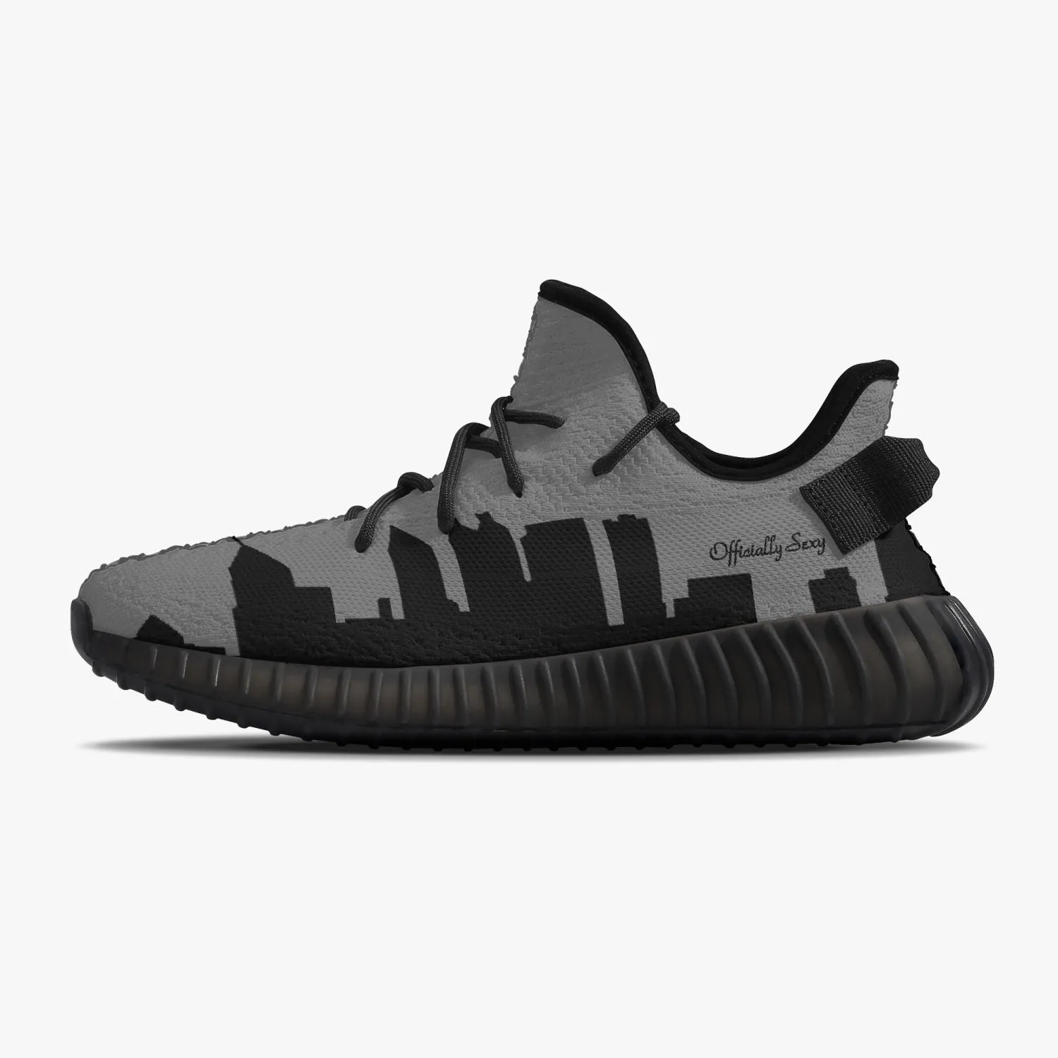 Officially Sexy Dark Grey Skyline Collection Adult Unisex Mesh Knit Sneakers