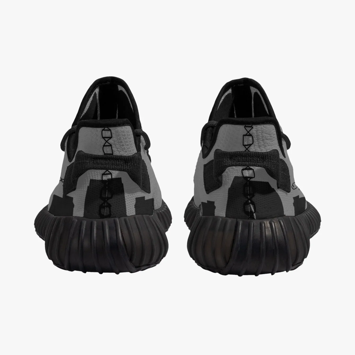Officially Sexy Dark Grey Skyline Collection Adult Unisex Mesh Knit Sneakers