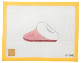 Pink Fluffy Slipper Needlepoint