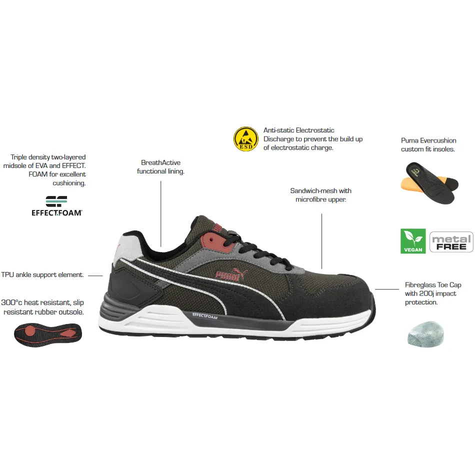 Puma Urban Effect Range Frontside Ivy Fibreglass Toe Lace Up Safety Shoe (644677) (Pre Order)