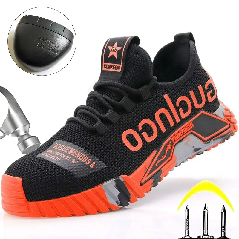 Safety Shoes Men for Work Safety Boots Steel Toe Protective Shoes Puncture Proof Work Boots