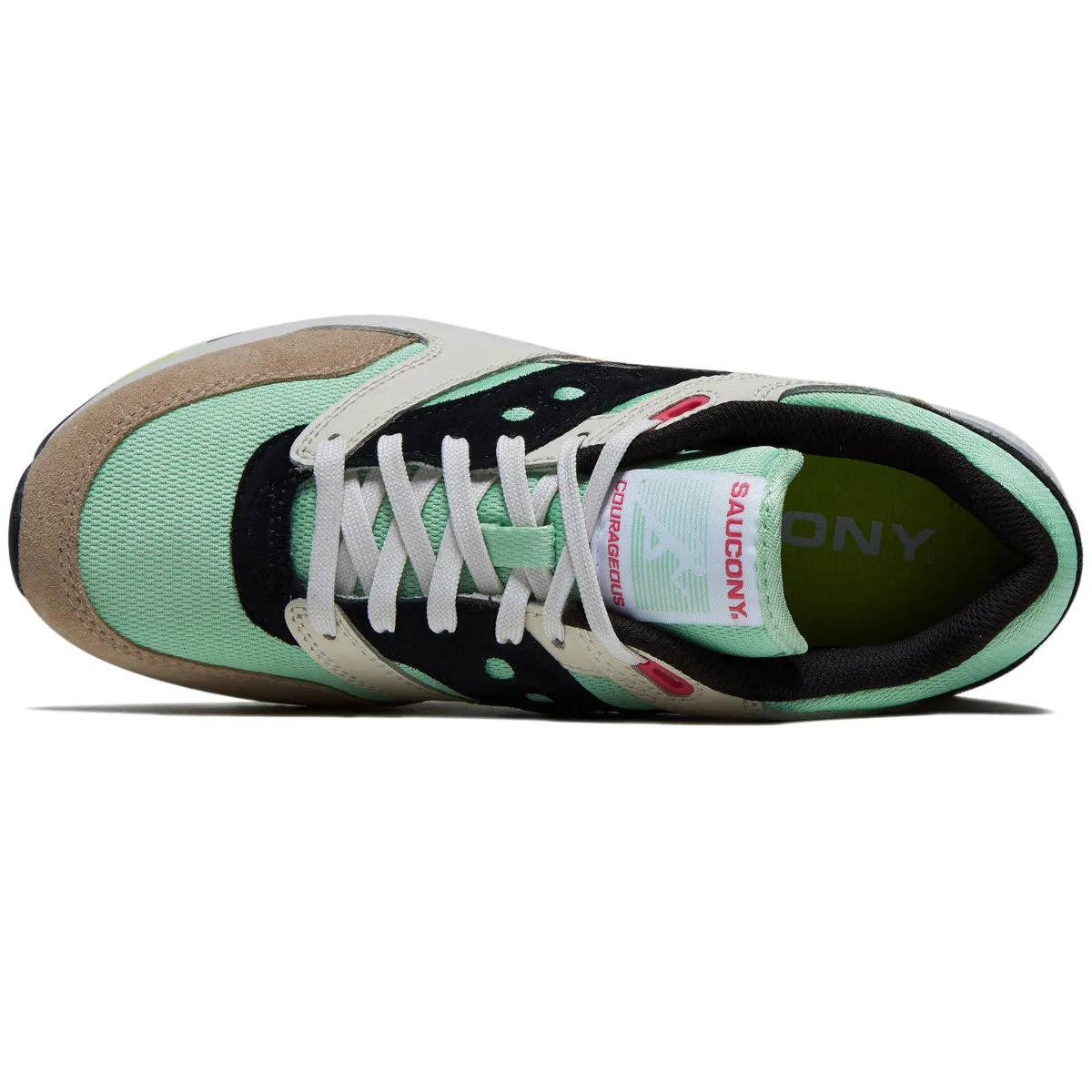 Saucony Courageous Shoes - Light Green/Tan