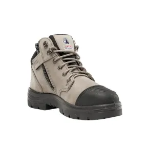 Steel Blue Slate Parkes Zip Sided Lace Up Steel Cap Safety Boot With Scuff Cap (312658) (Pre-Order)