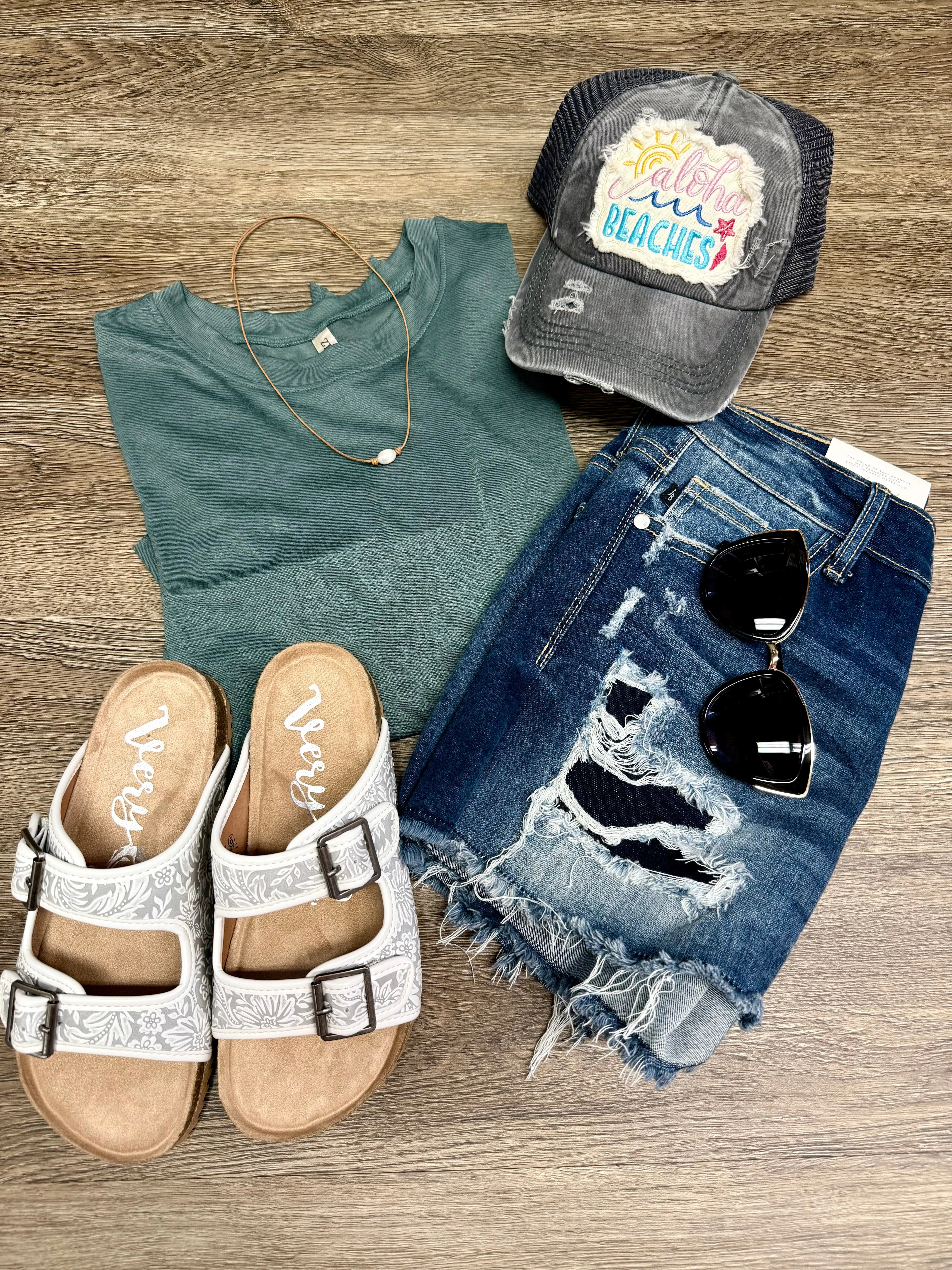 Very G White/Grey Lainey Sandals