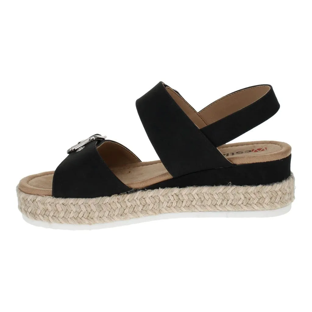Westland 592006 Madison 06 Ladies Black Vegan Buckle Sandals