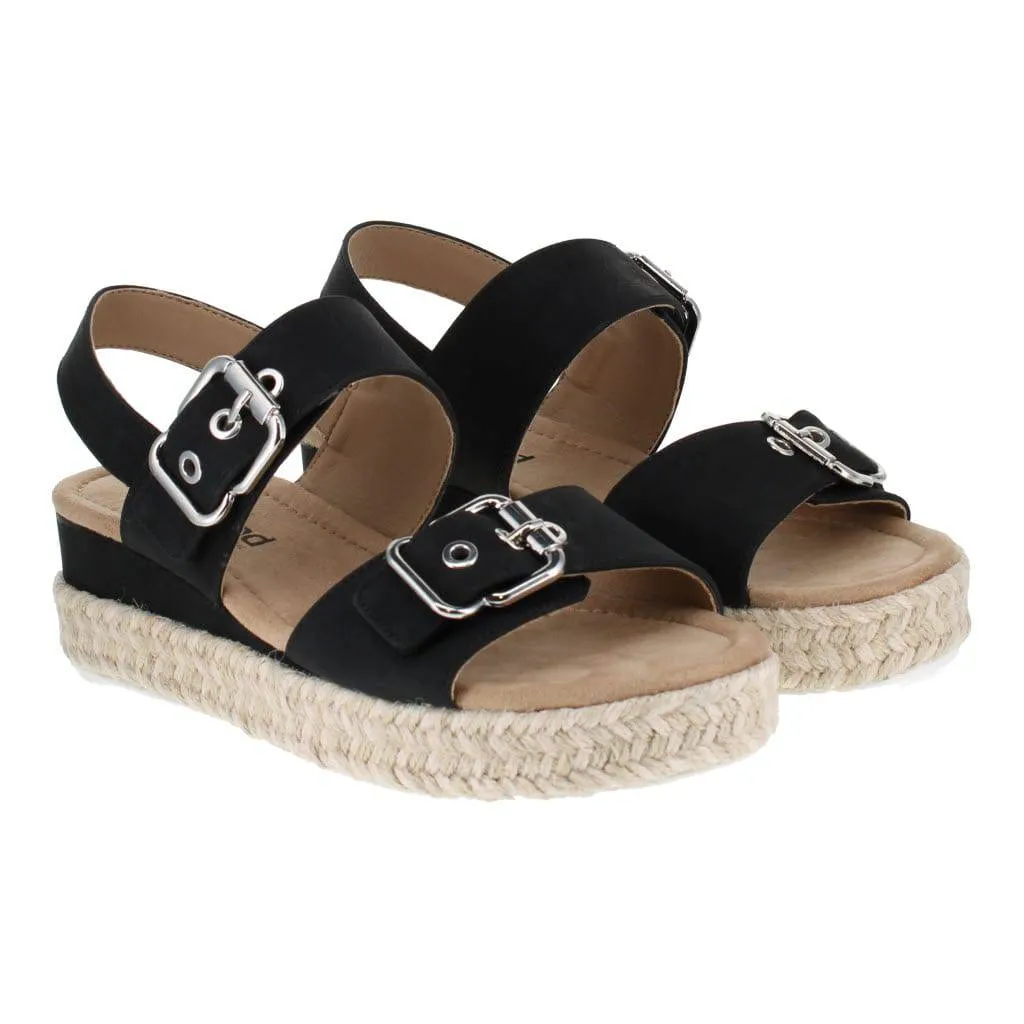 Westland 592006 Madison 06 Ladies Black Vegan Buckle Sandals