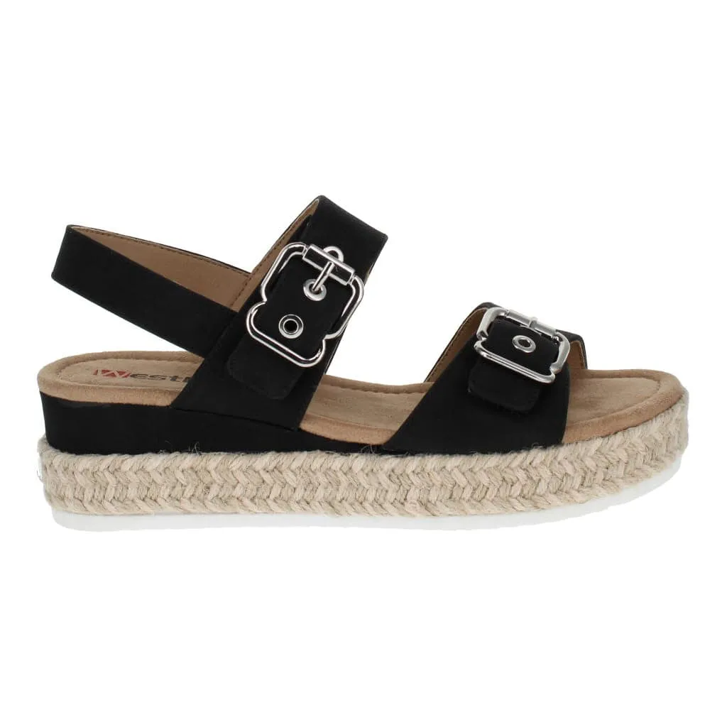 Westland 592006 Madison 06 Ladies Black Vegan Buckle Sandals