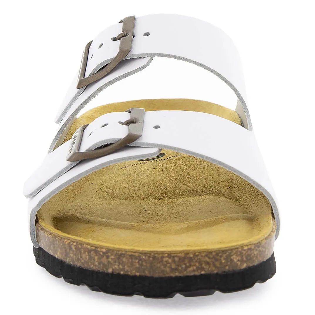Womens Malaga Adjustable Sandals - White