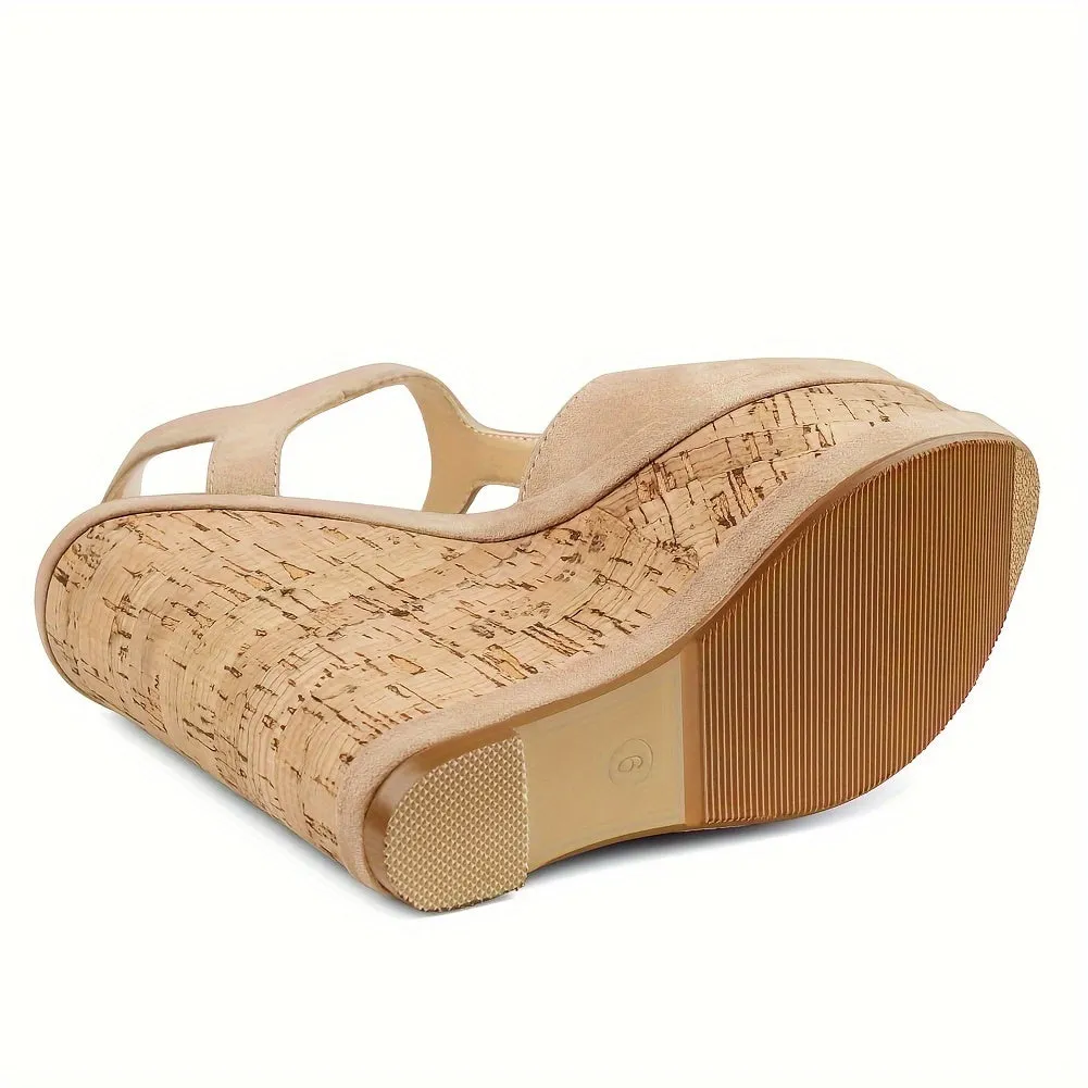 Women's Platform  Heel and Adjustable Strap  Sandals