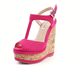 Women's Platform  Heel and Adjustable Strap  Sandals