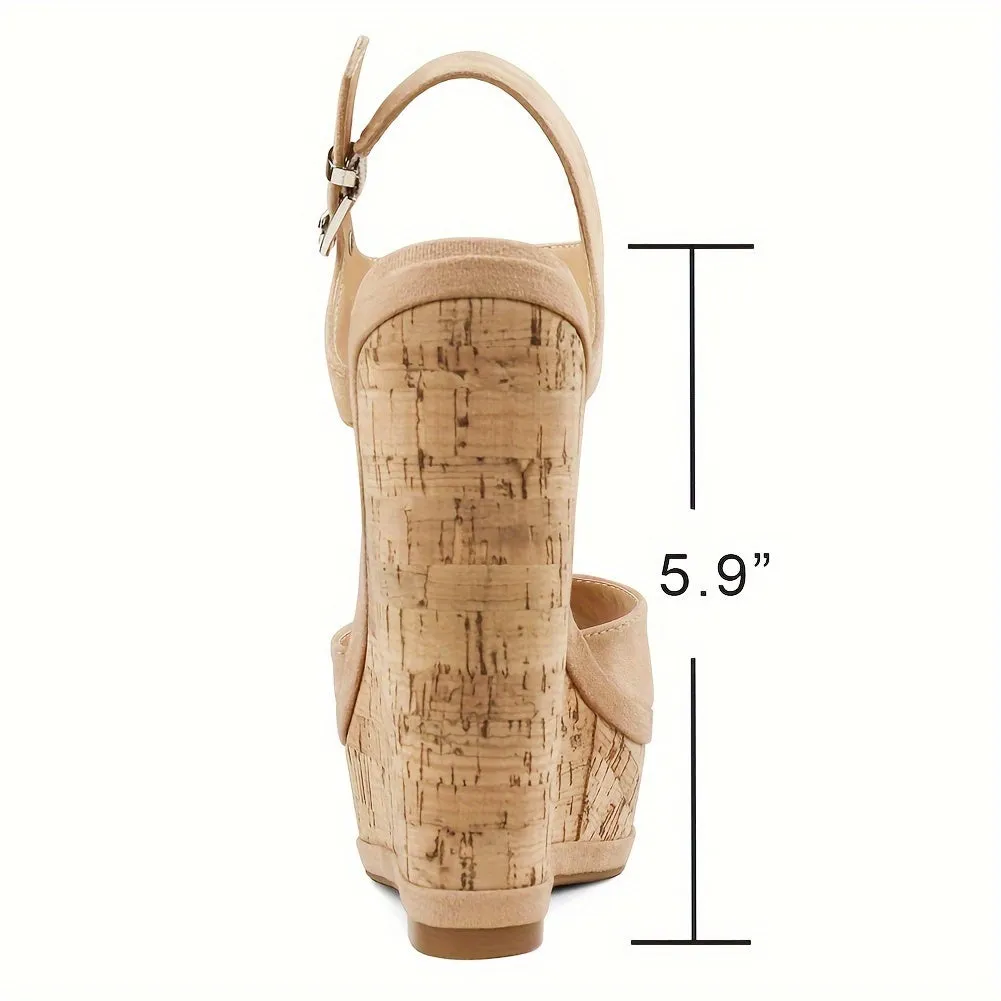 Women's Platform  Heel and Adjustable Strap  Sandals