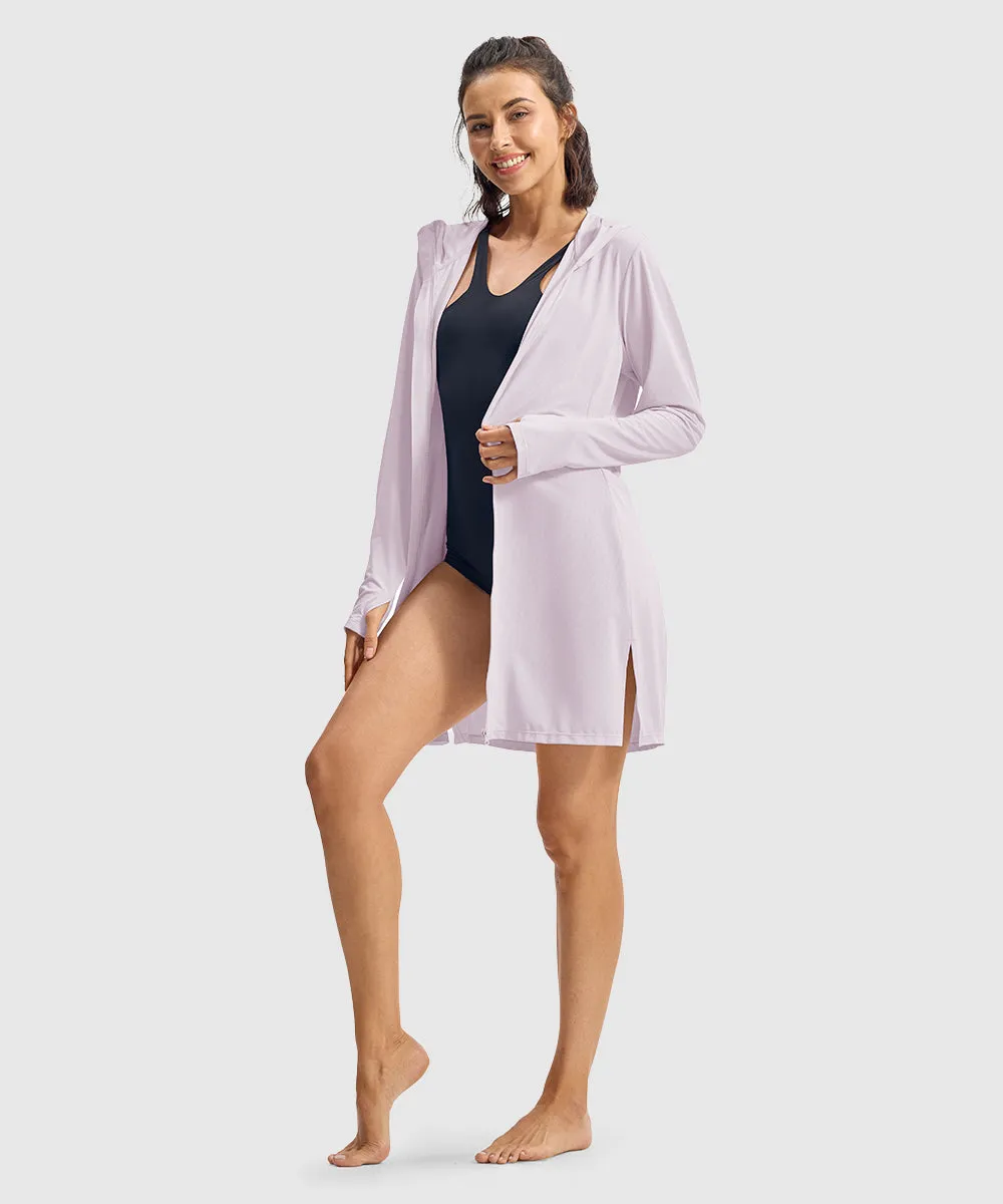 Women's UPF 50  Swimsuit Cover-up Long Coat