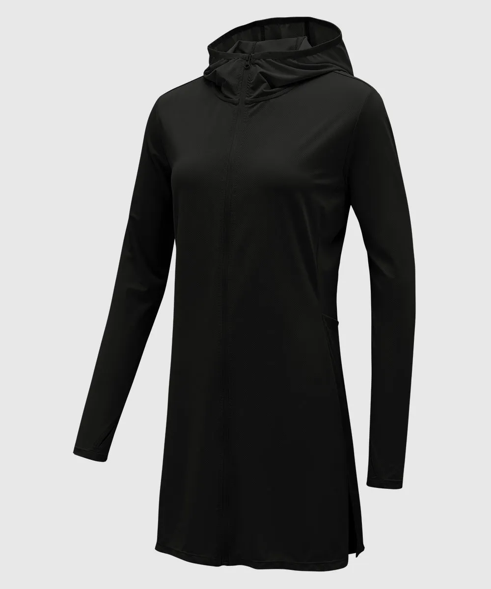 Women's UPF 50  Swimsuit Cover-up Long Coat