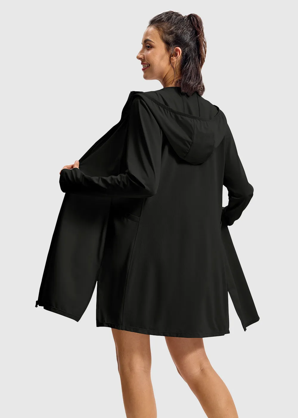 Women's UPF 50  Swimsuit Cover-up Long Coat