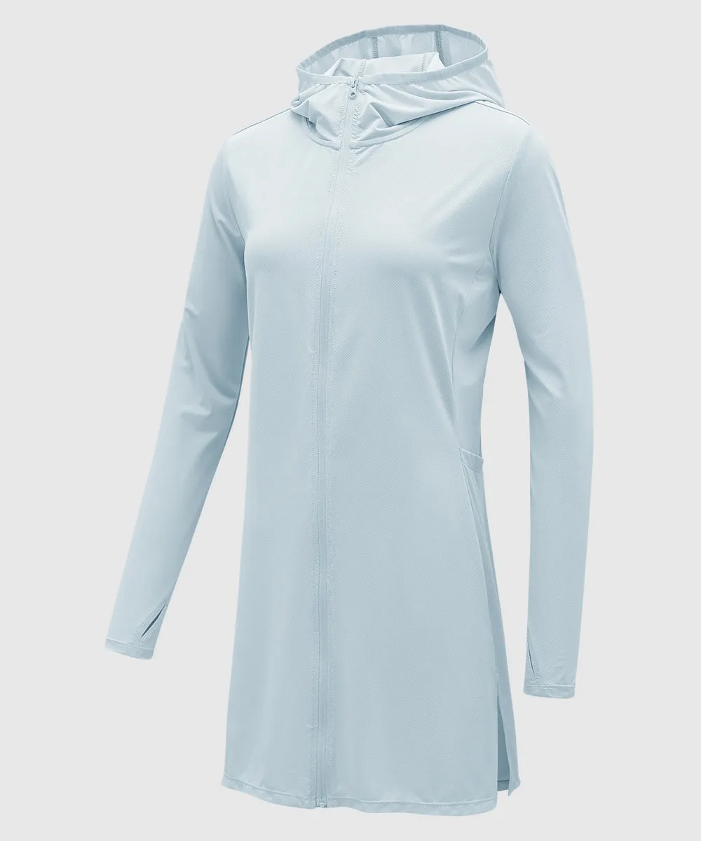 Women's UPF 50  Swimsuit Cover-up Long Coat