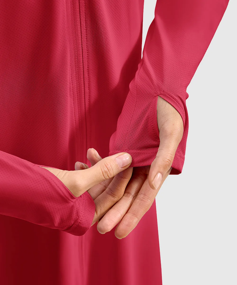 Women's UPF 50  Swimsuit Cover-up Long Coat