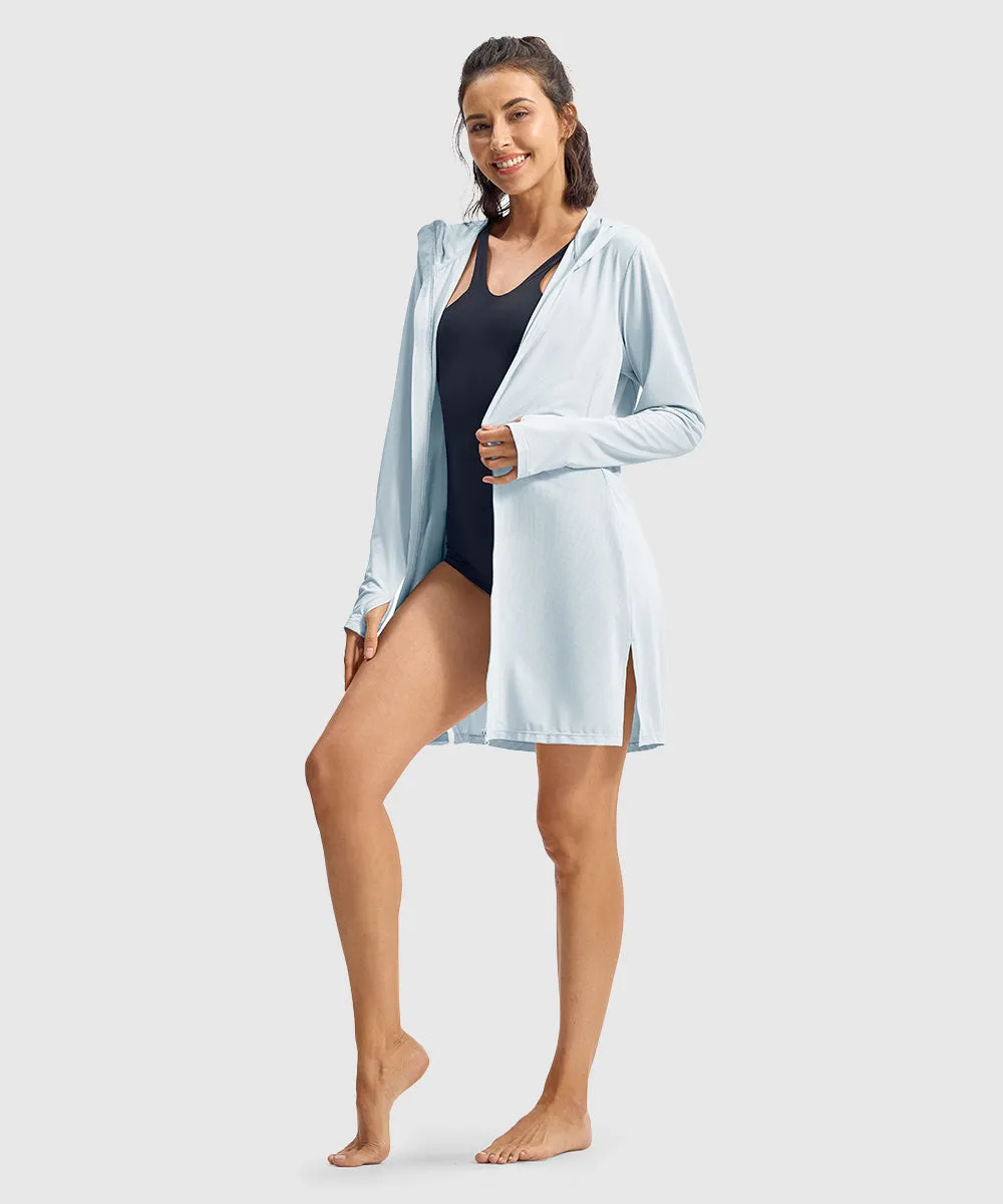 Women's UPF 50  Swimsuit Cover-up Long Coat