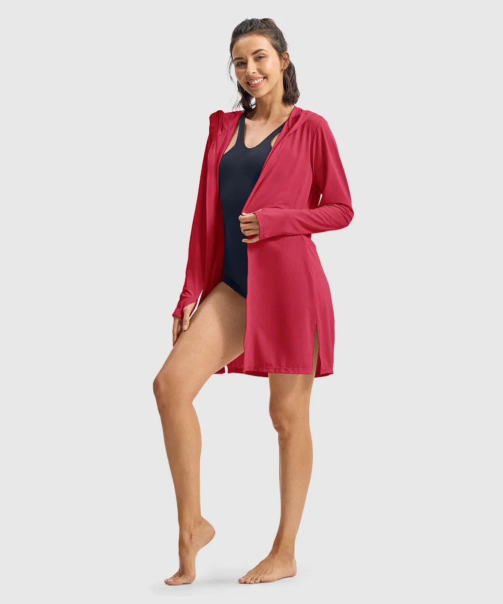 Women's UPF 50  Swimsuit Cover-up Long Coat