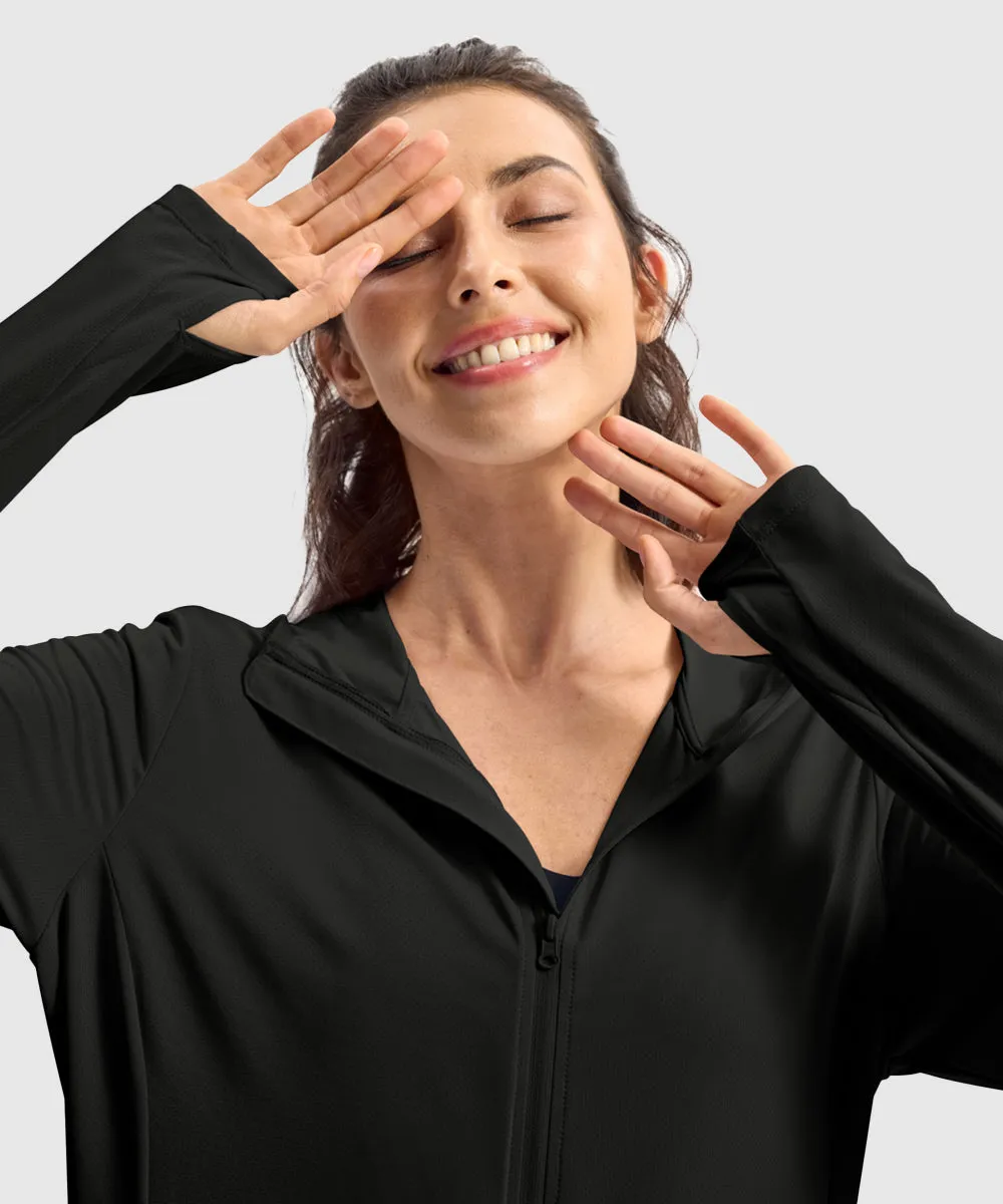 Women's UPF 50  Swimsuit Cover-up Long Coat