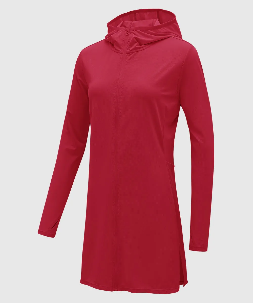 Women's UPF 50  Swimsuit Cover-up Long Coat