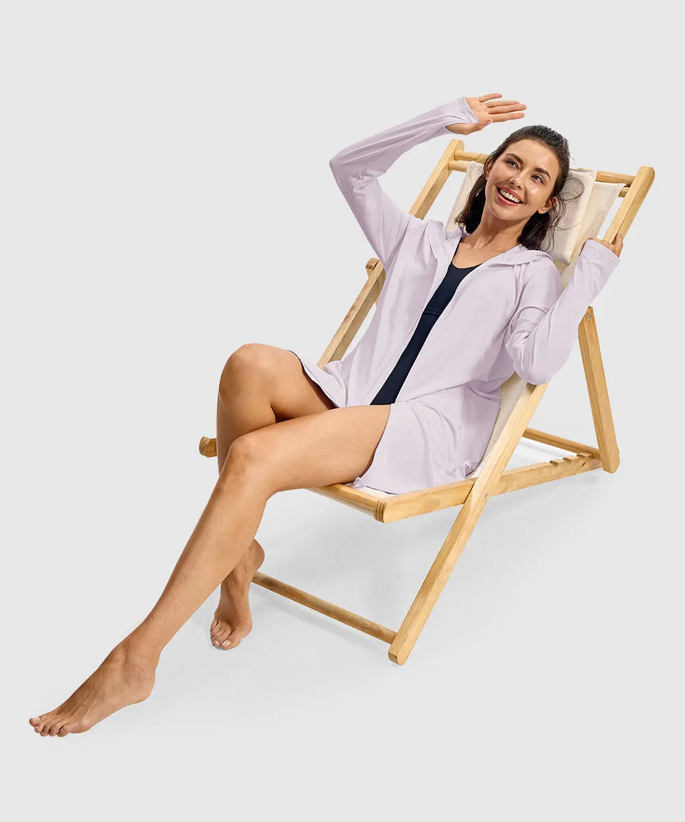 Women's UPF 50  Swimsuit Cover-up Long Coat