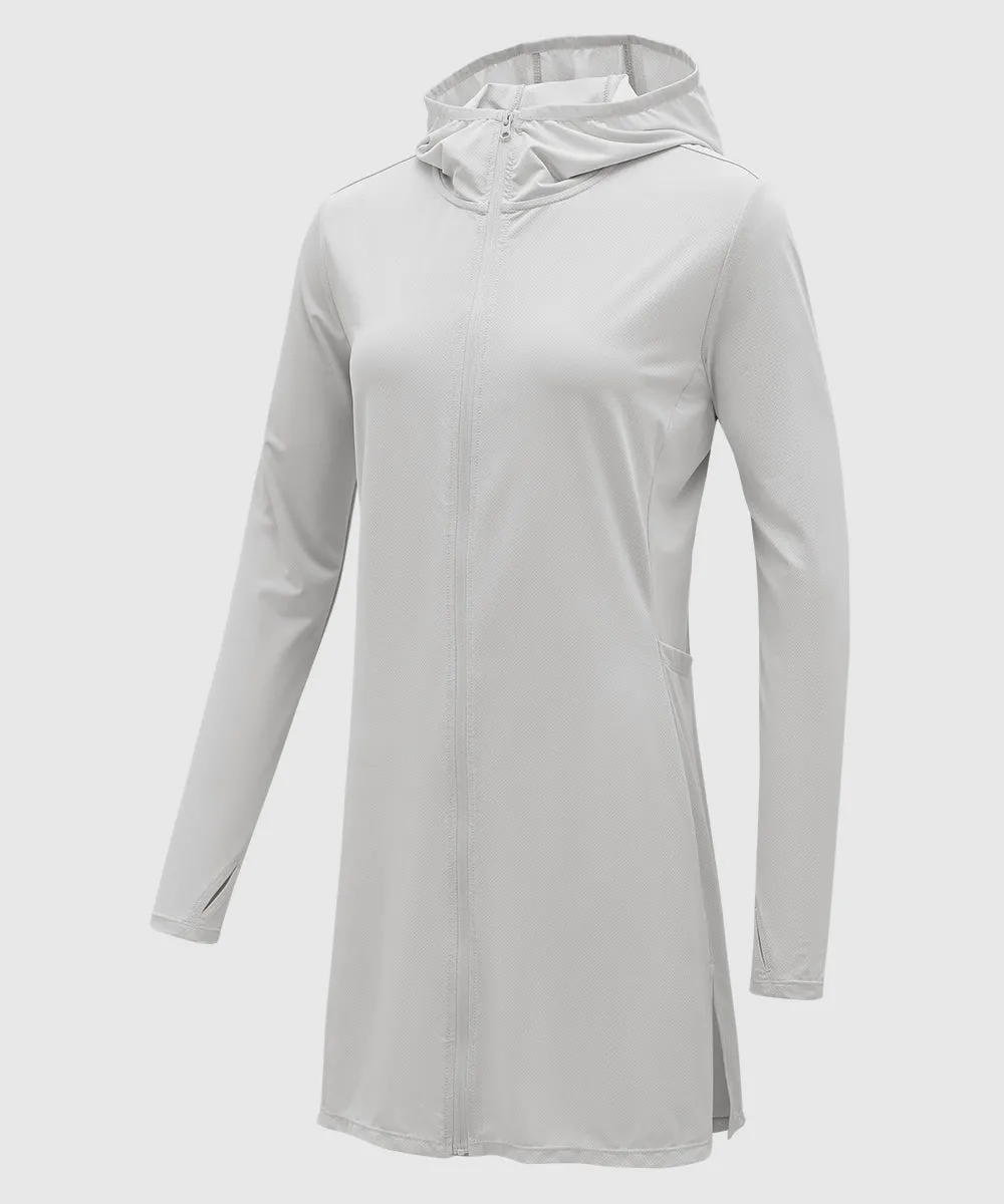 Women's UPF 50  Swimsuit Cover-up Long Coat
