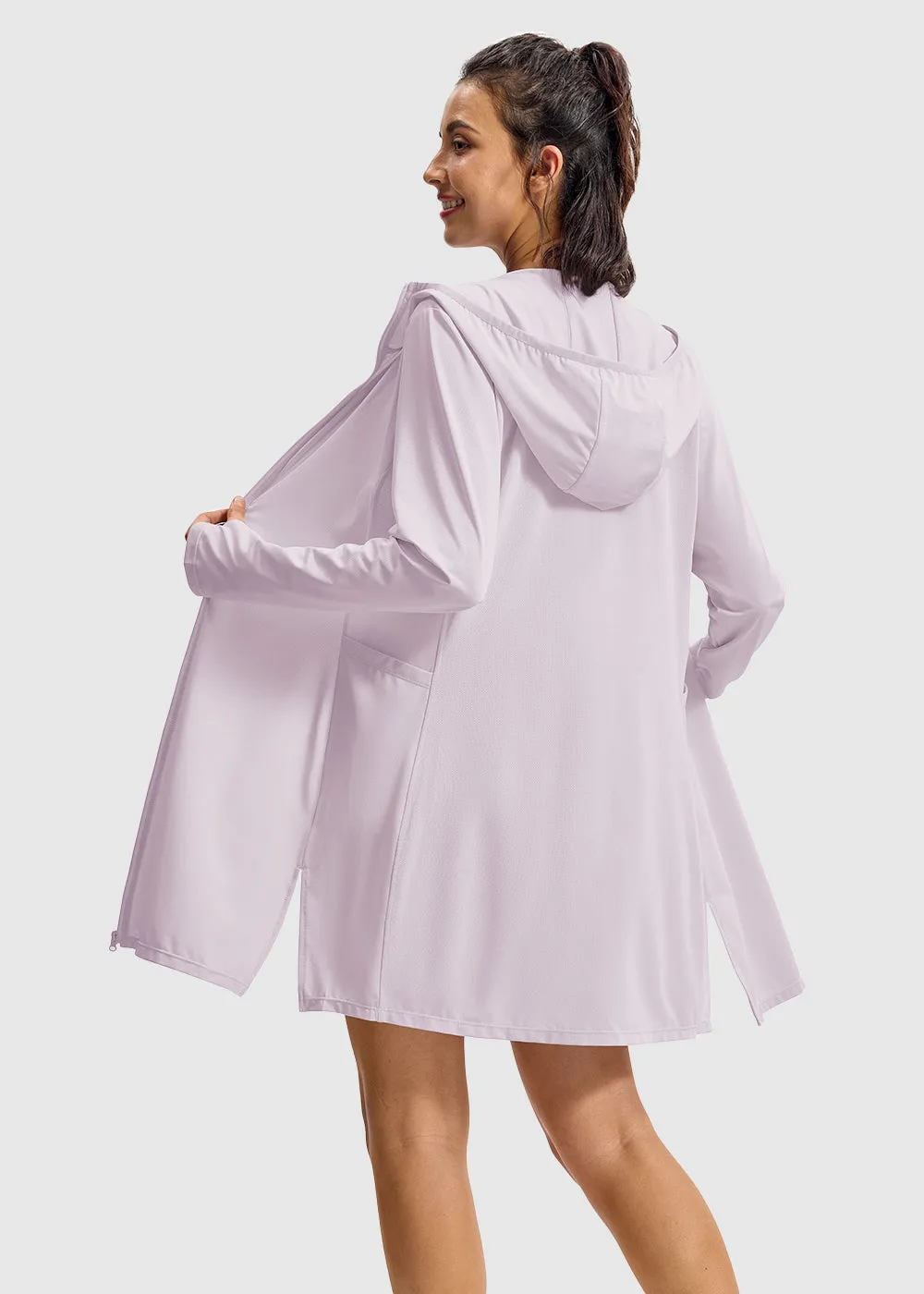 Women's UPF 50  Swimsuit Cover-up Long Coat