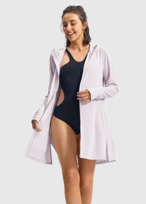 Women's UPF 50  Swimsuit Cover-up Long Coat