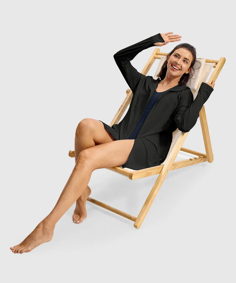 Women's UPF 50  Swimsuit Cover-up Long Coat