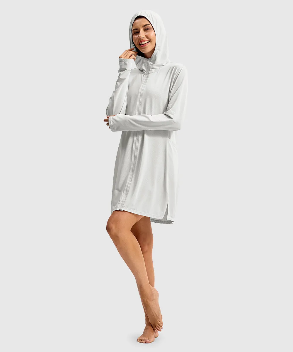 Women's UPF 50  Swimsuit Cover-up Long Coat