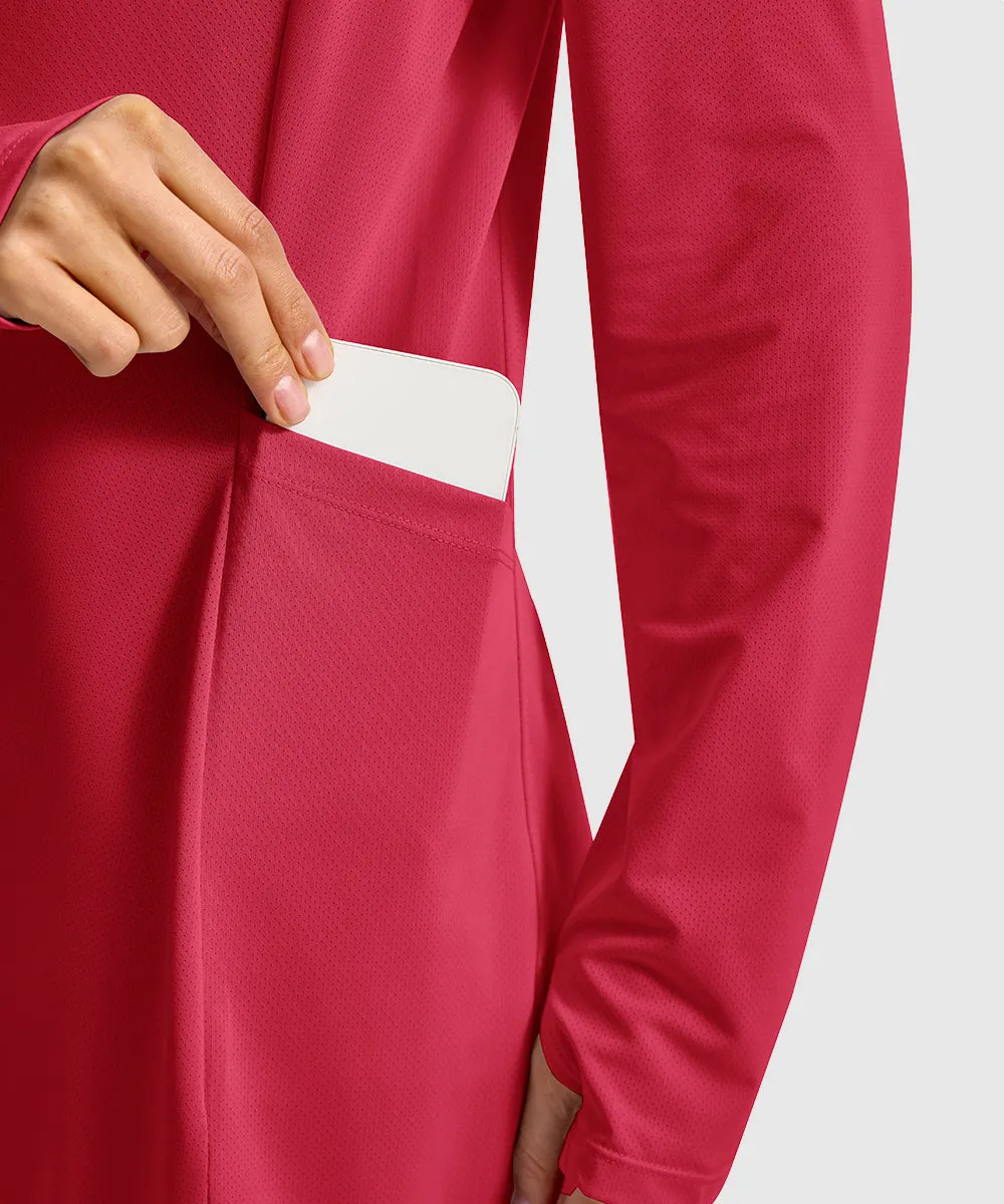 Women's UPF 50  Swimsuit Cover-up Long Coat
