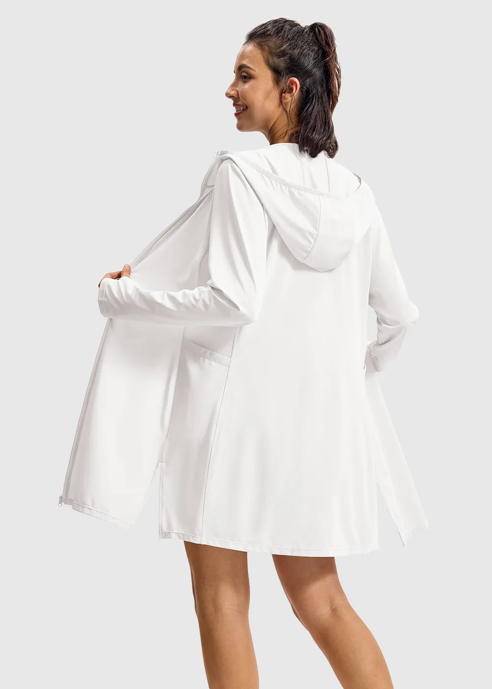 Women's UPF 50  Swimsuit Cover-up Long Coat