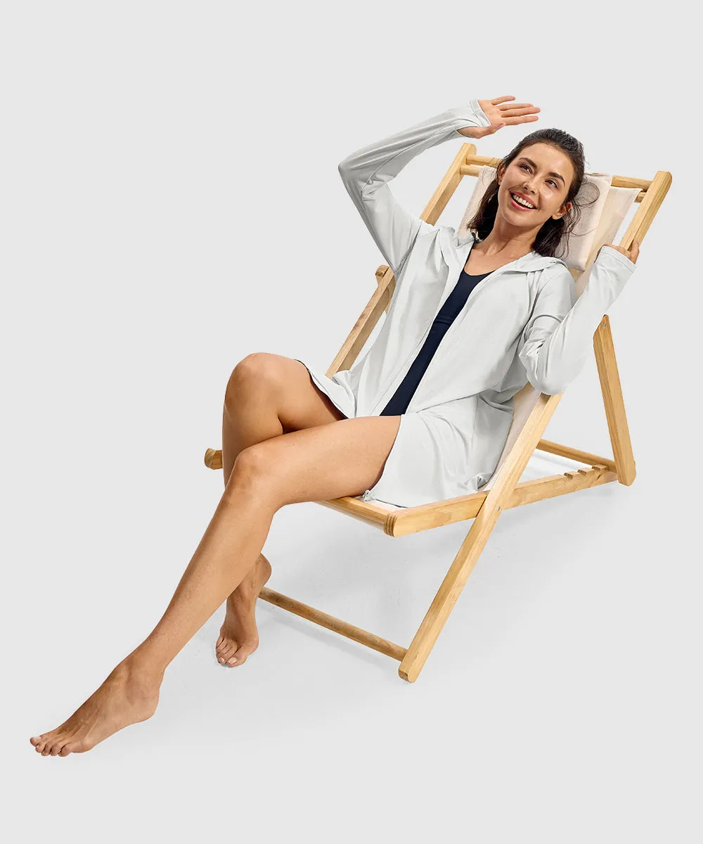 Women's UPF 50  Swimsuit Cover-up Long Coat
