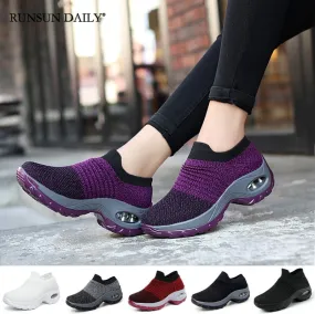 Women's Walking Shoes Fashion Air Cushion Thick Bottom Sneakers